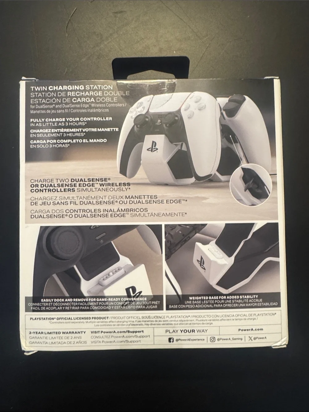 Sony PlayStation Twin Charging Station in White and Black